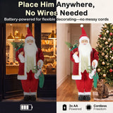 HOMCOM 4ft Singing Dancing Santa with Stocking