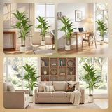 HOMCOM 150cm Lifelike Artificial Dracaena Tree with Bendable Trunks – Zero-Maintenance Fake Plant, Green