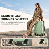 HOMCOM 20 Inch Cabin Suitcase with TSA Lock & 360° Spinner Wheels – 41L ABS Hard Shell Carry-On Luggage, Green