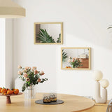 HOMCOM Wall Bathroom Mirror, 30 x 40 cm Wall-Mounted Mirror for Living Room, Bedroom, Hallway, Set of 2