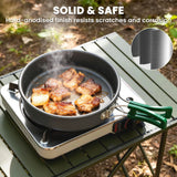 Outsunny 8-Piece Ultralight Camping Cookware Set with Anti-Scald Handles – Stackable Aluminium Kit for Two, Grey