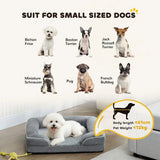 PawHut Orthopaedic Dog Sofa Bed with Cooling Gel Memory Foam & Washable Cover – Grey, Small