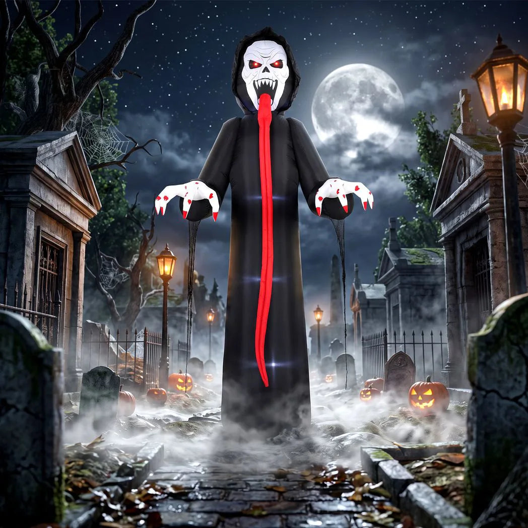Outsunny 10 FT Halloween Inflatable Skeleton