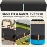 AIYAPLAY Waterproof Sandbox Cover with Drawstring and Elastic Band – UV Protection, Fits 123-127 cm Sandpits