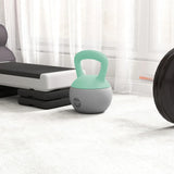 SPORTNOW 12kg Soft Kettlebell with Wide Non-Slip Handle & Flat Base – Home Gym Strength Training, Green/Grey