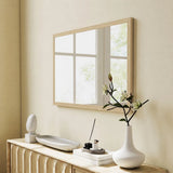 HOMCOM Wall Bathroom Mirror, 60 x 40 cm Wall-Mounted Mirror for Living Room, Bedroom, Hallway