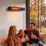 Outsunny 2000 W Electric Infrared Patio Heater with APP and Remote Control – IP65 Wall Mounted, Black