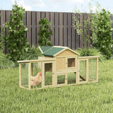 PawHut Large Wooden Chicken Coop with Nesting Box, Runs and Ramp – Two-Level Outdoor Poultry Hen House