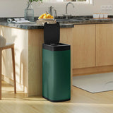 HOMCOM 50L Automatic Sensor Kitchen Bin with Manual Override – Battery-Operated, Touch-Free Lid, Black