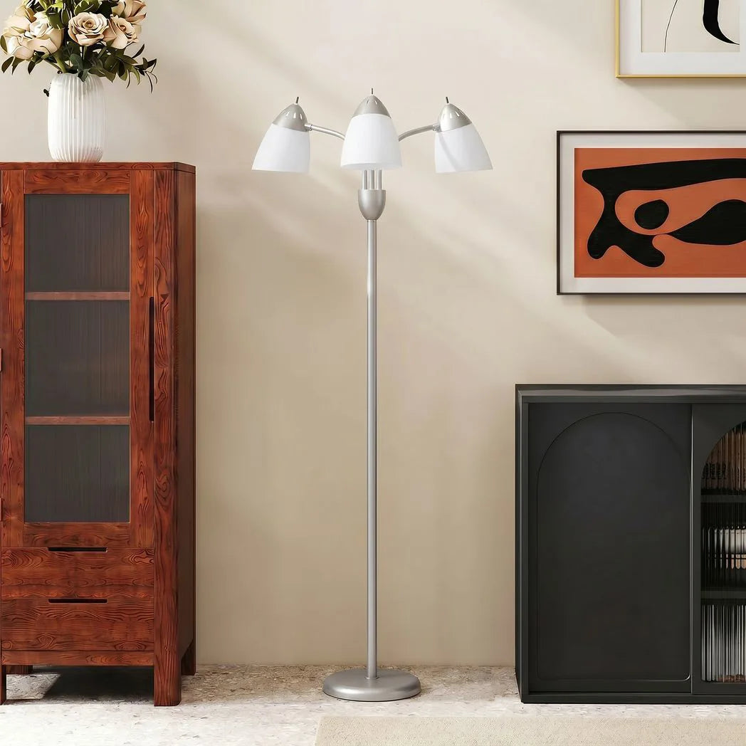 HOMCOM Arc Tree Floor Lamp with 3 Rotating Lights