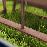 AIYAPLAY Kids Wooden Picnic Table and Bench Set with Cushions and Removable Umbrella – Outdoor Patio Garden Furniture, Navy Blue