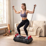 SPORTNOW Vibration Plate with 99 Speed Levels, 3 Programmes & Resistance Bands – Quiet Home Exercise Machine