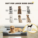 PawHut Orthopaedic Dog Sofa Bed with Cooling Gel Memory Foam & Washable Cover – Grey, Large