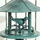 Outsunny 3-in-1 Garden Bird Bath, Freestanding Birdbath with Large Water Basin, Underneath Flower Planter