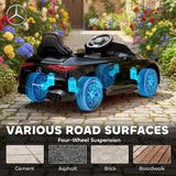 AIYAPLAY Licensed Mercedes-AMG 12V Kids Ride-On Car with Remote Control, USB & MP3 – Ages 3–6, Black