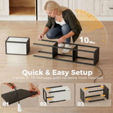 HOMCOM 3-Tier Column Shelf Floor Lamp