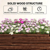 Outsunny 2-Tier Wooden Raised Planter – Elevated Garden Bed on Legs with Liner and Drainage Holes, 70cm