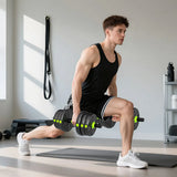 SPORTNOW 20 kg 3-in-1 Adjustable Dumbbell & Barbell Set with EZ Curl Bar – Home Gym Weights, Green
