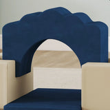 AIYAPLAY 7 Piece Kids Soft Play Set with Velvet Cover – Climb and Crawl Foam Toy for Toddlers, Dark Blue