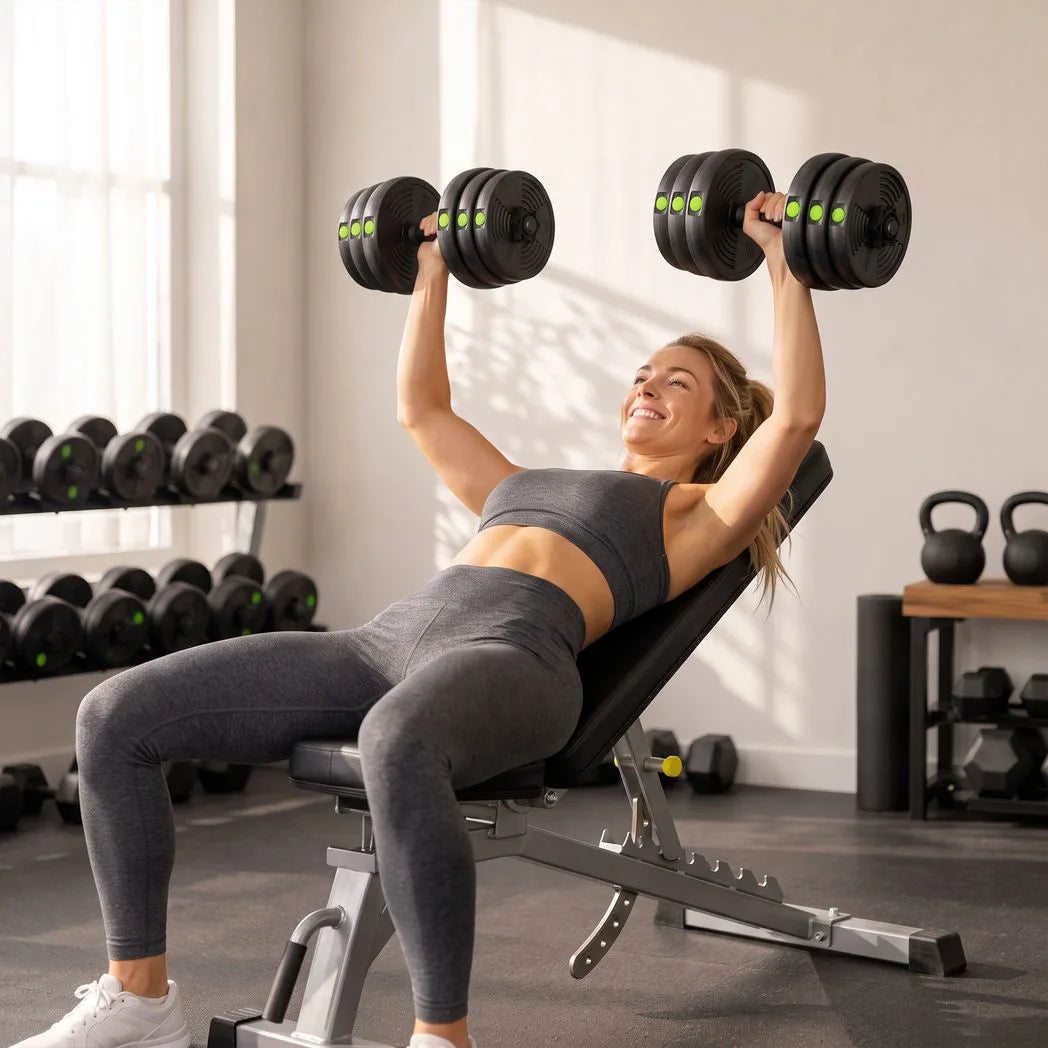 SPORTNOW 30kg Adjustable Barbell & Dumbbells Set – 2-in-1 Home Gym Free Weights, Black and Green