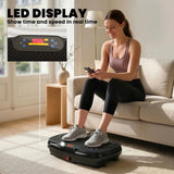 SPORTNOW Vibration Plate with 120 Speed Levels, 5 Programmes & Resistance Bands – Quiet Home Workout Machine