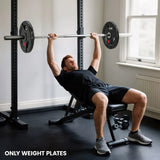 SPORTNOW 20kg Olympic Weight Plate with Tri-Grip Handles and 5cm Centre Hole – Home Gym, Black