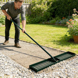 Outsunny Lawn Levelling Rake – 113 x 26cm Lawn Leveller Lute with 169cm Handle for Soil, Sand and Grass