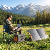 HOMCOM 100W Foldable Solar Panel with USB-A & USB-C Fast Charging – IP67 Portable Solar Charger for Camping & Hiking