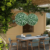 HOMCOM Set of Two Artificial Boxwood Balls Plants – White