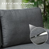 HOMCOM Three-Seater Storage Sofa Bed with Fold-Out Design and 110 cm Chaise Storage – Charcoal Grey