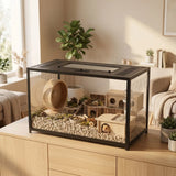 PawHut Chewproof Metal Hamster Cage with Deep Base and Openable Top – Rat Cage for Syrian and Dwarf Hamsters, 80 x 45 cm