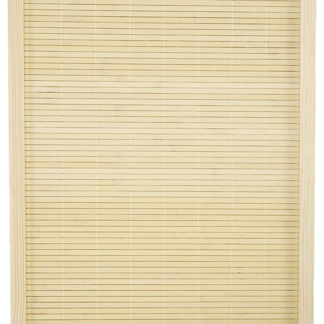 HOMCOM 4-Panel Bamboo Rattan Room Divider – Freestanding Folding Privacy Screen, 180 x 180cm, Natural