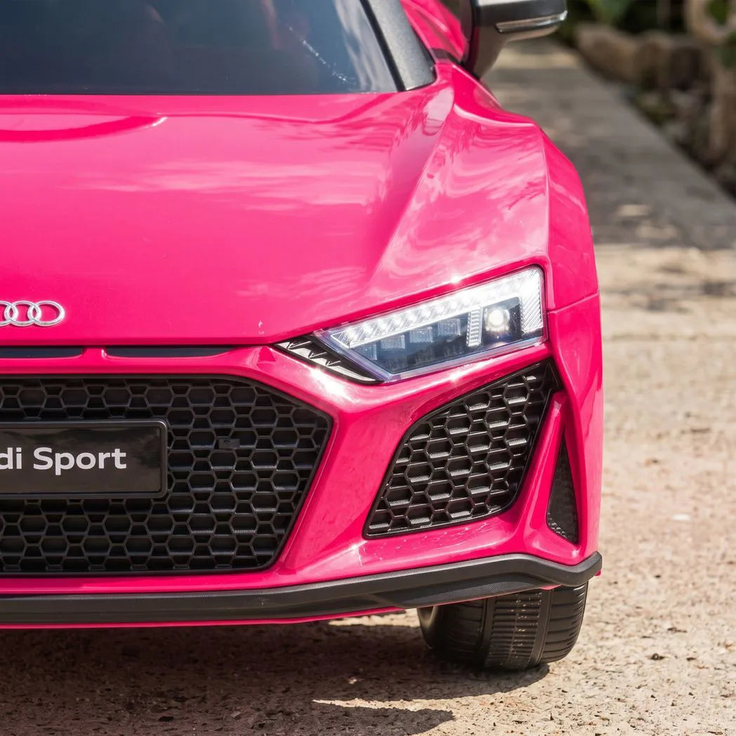 AIYAPLAY Licensed Audi R8 Spyder 12V Kids Electric Car with Remote Control & Dual Motors – Ride On, Pink