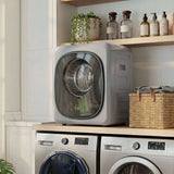 HOMCOM 4kg Vented Compact Tumble Dryer with 5 Drying Modes and Touch Display – 800W Dryer, Silver