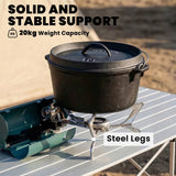 Outsunny 2670 W Foldable Camping Stove with Piezo Ignition and Safety Shut-Off – Portable Gas Cooker, Green