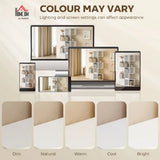 HOMCOM 5-Tier S-Shaped Bookcase with 15 Compartments – Slim Geometric Display Shelf, White Wood Effect