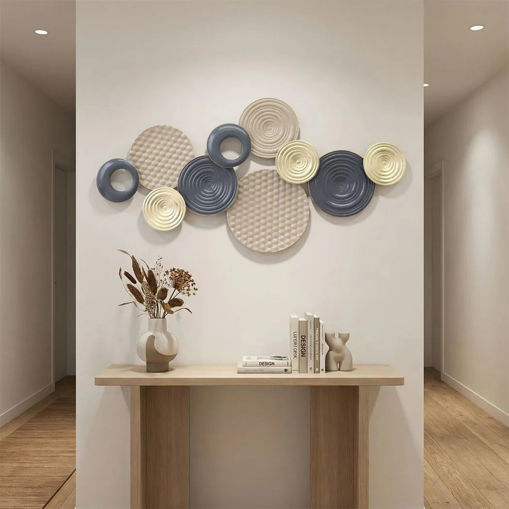 HOMCOM 3D Hand-Painted Metal Wall Art