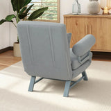 HOMCOM 3-in-1 Single Sofa Bed, Convertible Folding Chair Bed with Adjustable Backrest – Light Grey