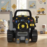 AIYAPLAY Kids Truck Engine Toy with Steering Wheel, Mist Spray, Lights & Sounds – Mechanic Play Set, Yellow