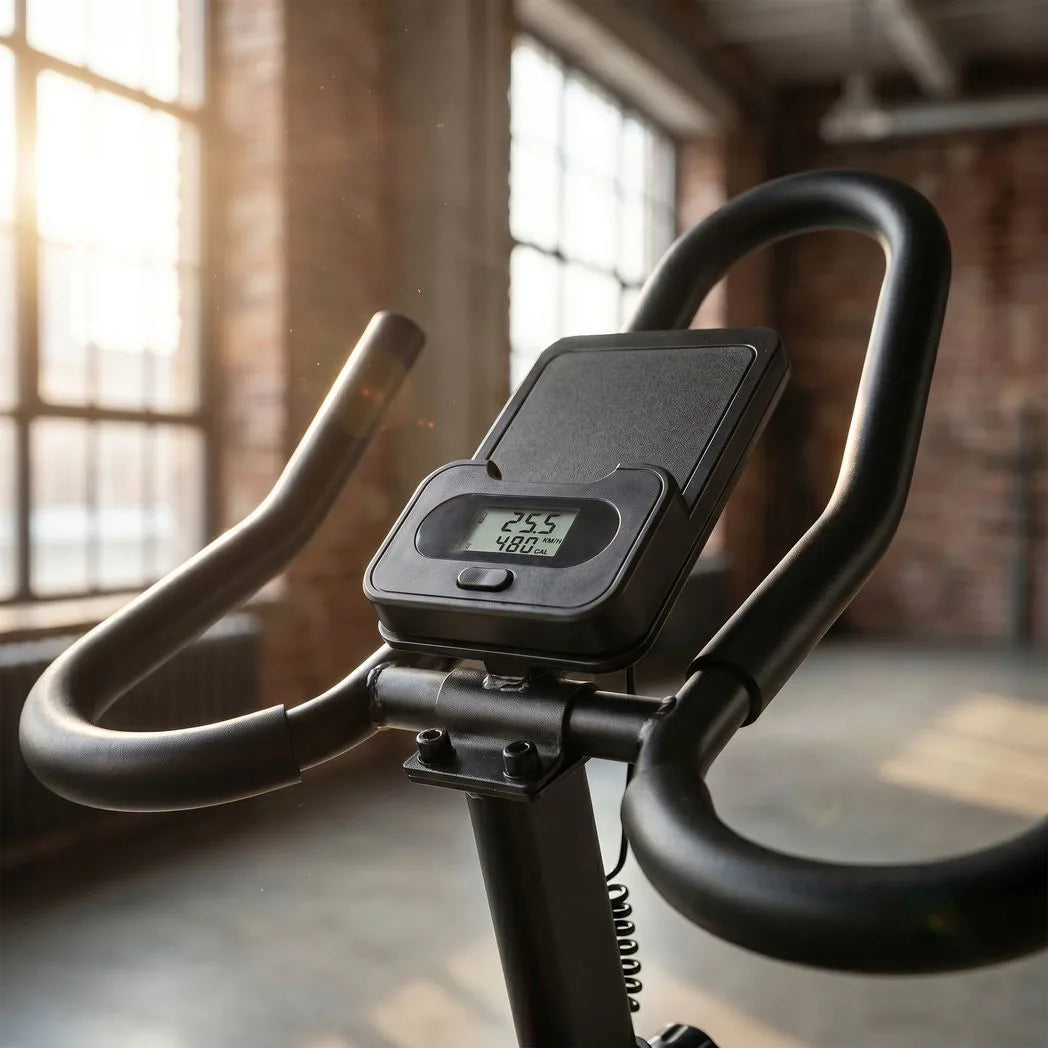 SPORTNOW Exercise Bike with Smart App, 0-100% Magnetic Resistance & Adjustable Seat – Indoor Stationary Bike