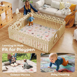 AIYAPLAY Foldable Double-Sided Baby Play Mat – Animals, Letters & Numbers Foam Crawling Mat