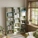 HOMCOM 17-Cube Bookcase with Adjustable Shelves and Anti-Tipping Hardware – Tall Open Storage Bookshelf