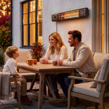 Outsunny 2000 W Electric Infrared Patio Heater with Cover – Free Standing or Wall Mounted, IP65, Black