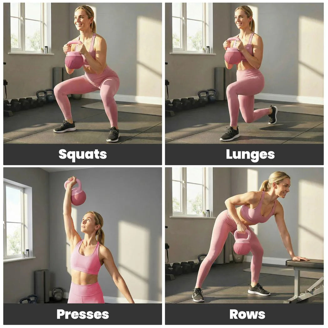 SPORTNOW 8kg Soft Kettlebell with Anti-Slip Grip & Flat Base – Home Gym Weight for Strength Training