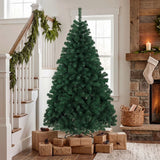 HOMCOM 6ft Hinged Artificial Fir Christmas Tree with 700 Branch Tips and Foldable Steel Stand, Green