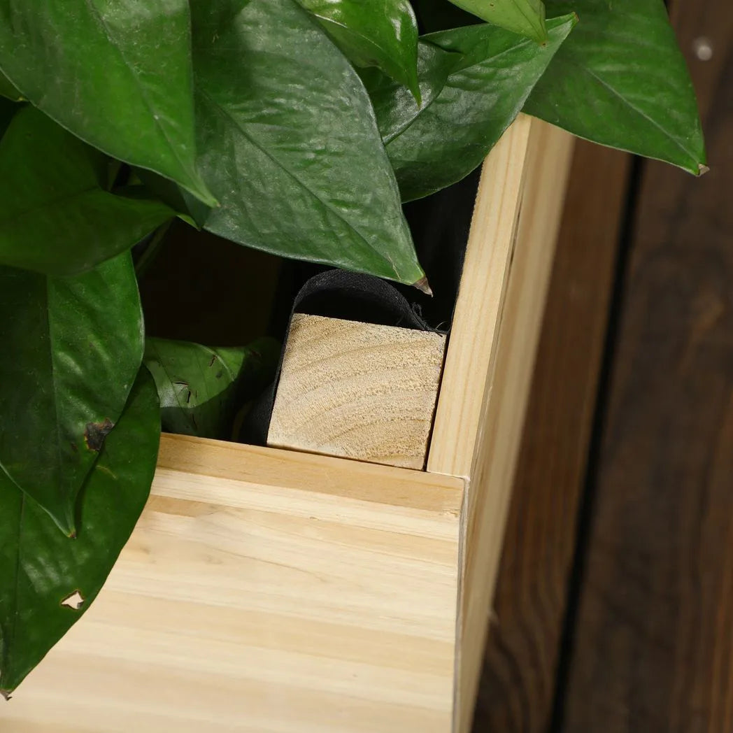 Outsunny Distressed Wood Planter with Trellis, 90x43x150cm