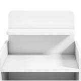 HOMCOM Bedside Cabinet with Drawer and Shelves – Versatile Bedside Table for Bedroom or Living Room, White