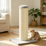 PawHut Cat Scratching Post, 76cm Tall Sisal Scratcher for Indoor Cats with Stable Base – Beige