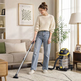 HOMCOM 1400W Wet and Dry Vacuum Cleaner with Blower Mode, 30L Stainless Steel Tank, 5-Layer Filter – Yellow