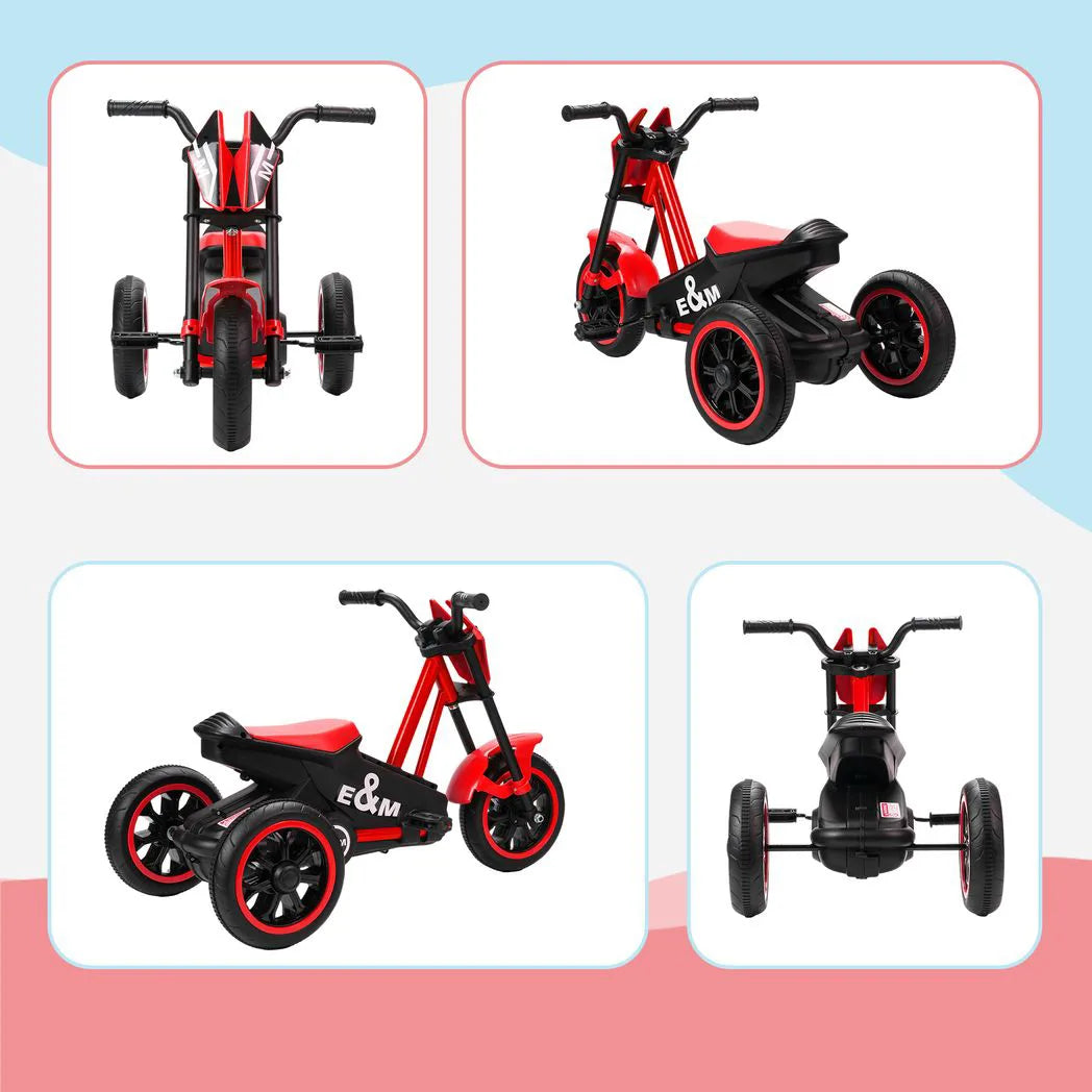 AIYAPLAY Kids Tricycle with Steel Frame & Wide Seat – Toddler Balance Trike for Indoor and Outdoor Use, Red